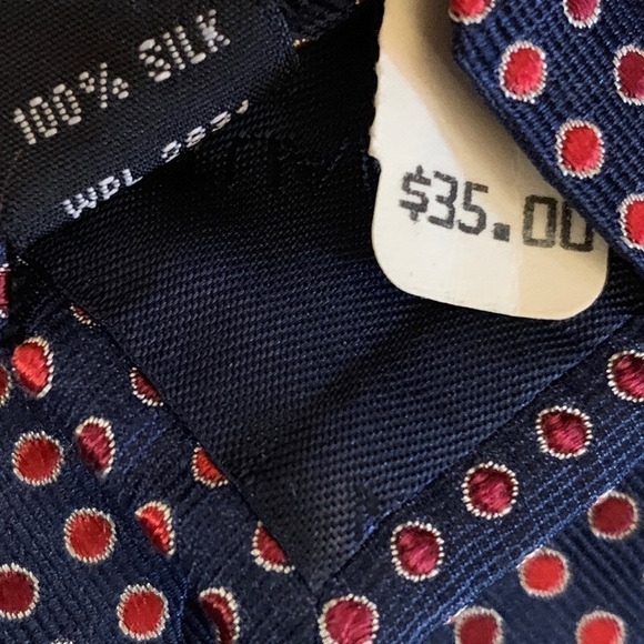 NAUTICA Vintage Navy 100% Silk Necktie - Picture 8 of 10